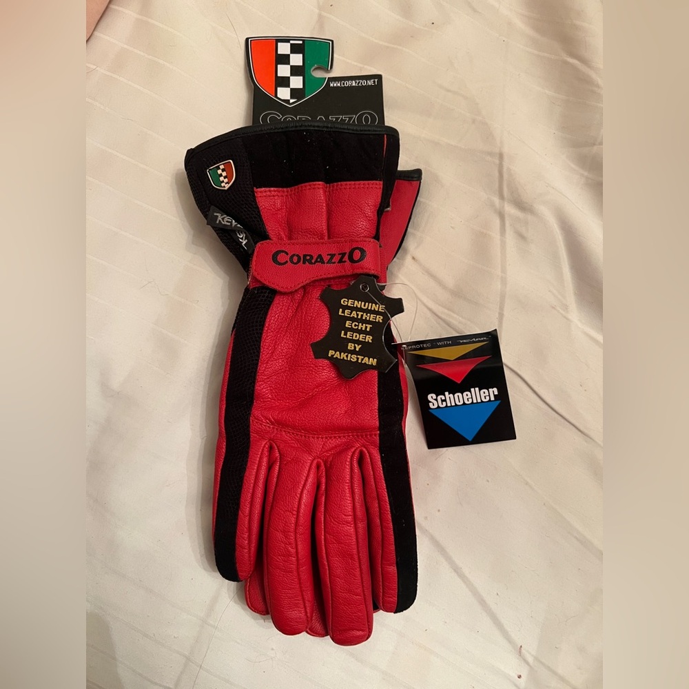 NWT CORAZZO motorcycle gloves XS - Picture 2 of 9